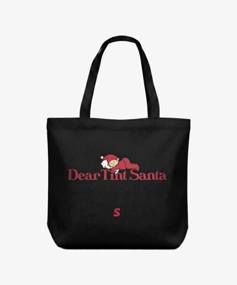 Sleeping Santa Big Tote_black