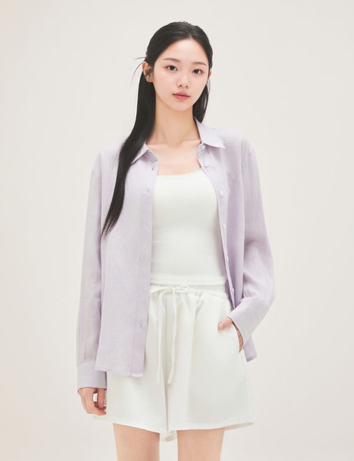 로엠(ROEM) 린넨100 레귤러핏 셔츠 RMYWG37R11