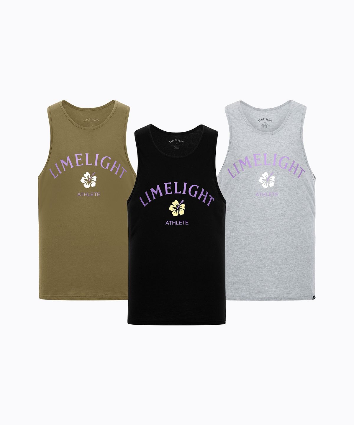라임라잇 어패럴(LIMELIGHT APPAREL) [2PACK] 아치 로고 히비스커스 슬리브리스 (3color)