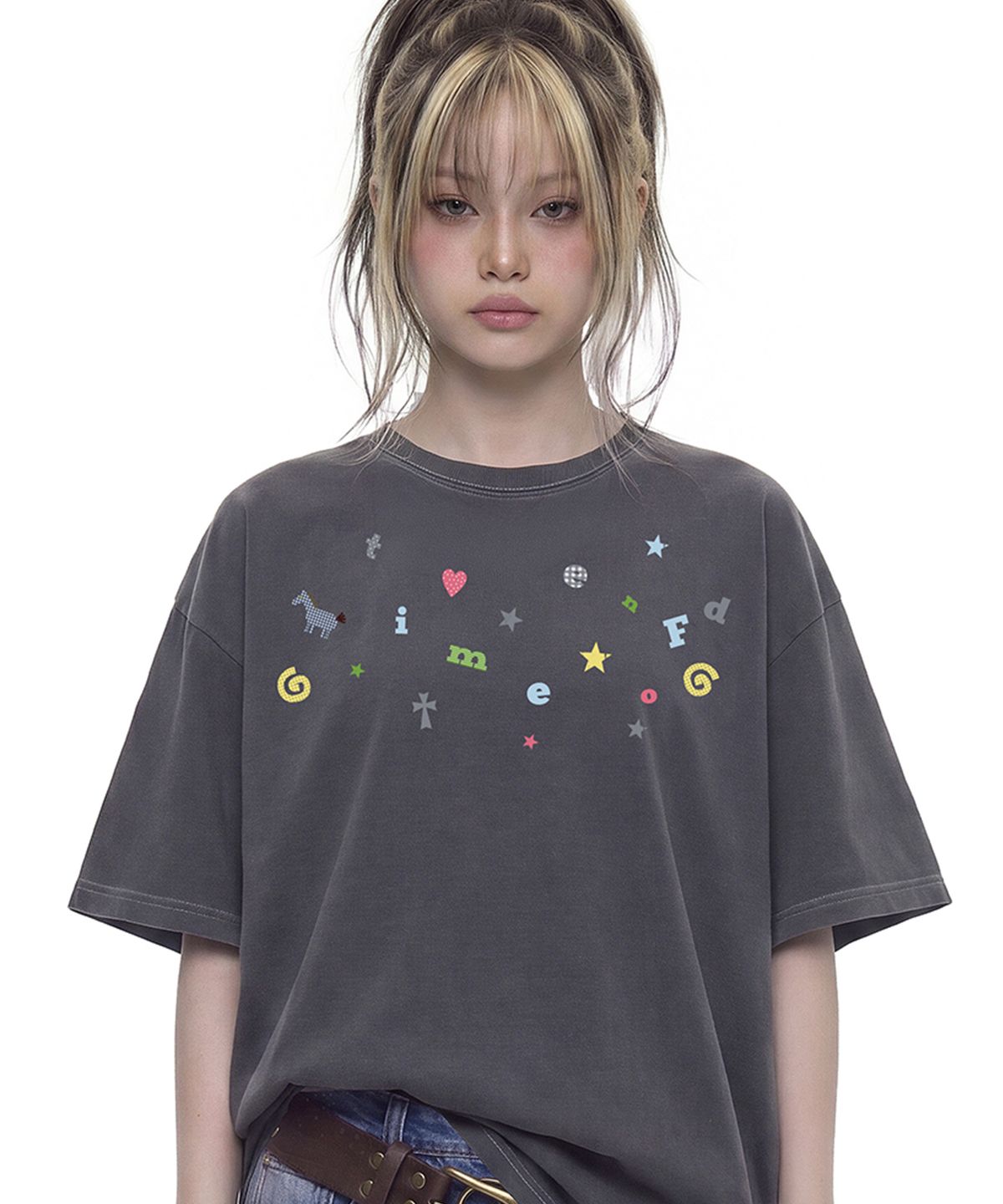 그레이버(GRAVER) [UNISEX]SMALL THING 피그먼트반팔티_2color
