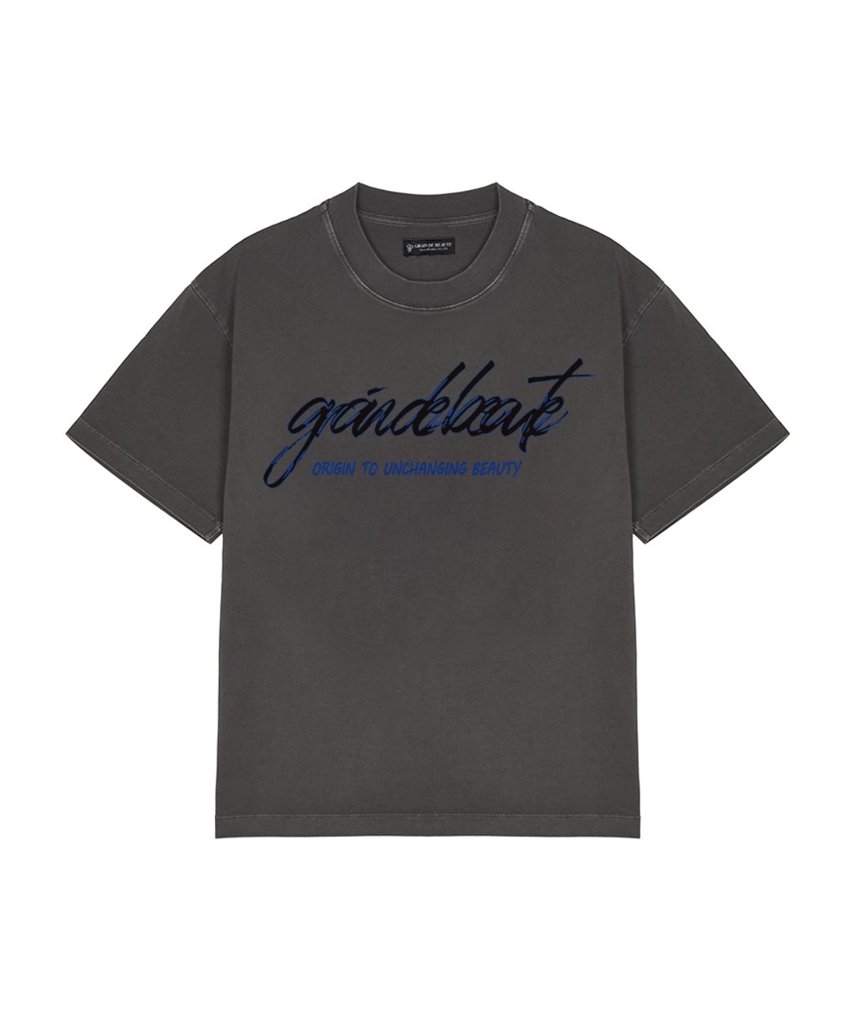그랭드보떼(GRAIN DE BEAUTE) BRUSHED PIGMENT T-SHIRT [CHARCOAL]