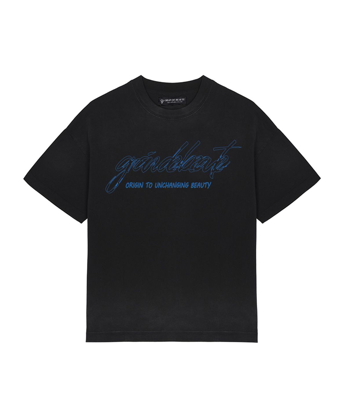 그랭드보떼(GRAIN DE BEAUTE) BRUSHED PIGMENT T-SHIRT [BLACK]