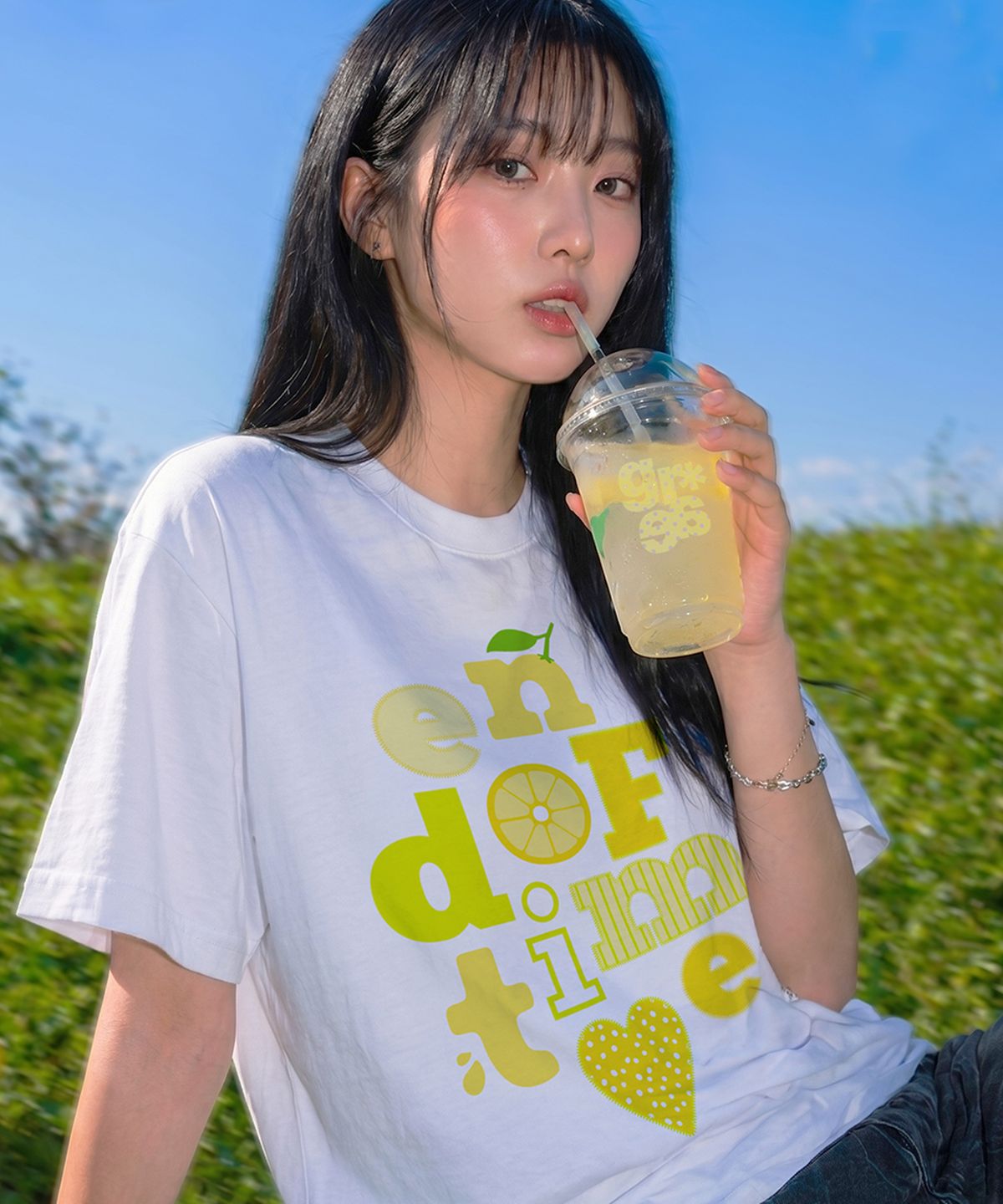 그레이버(GRAVER) [UNISEX]END-OF-TIME_LEMON 반팔티_2color