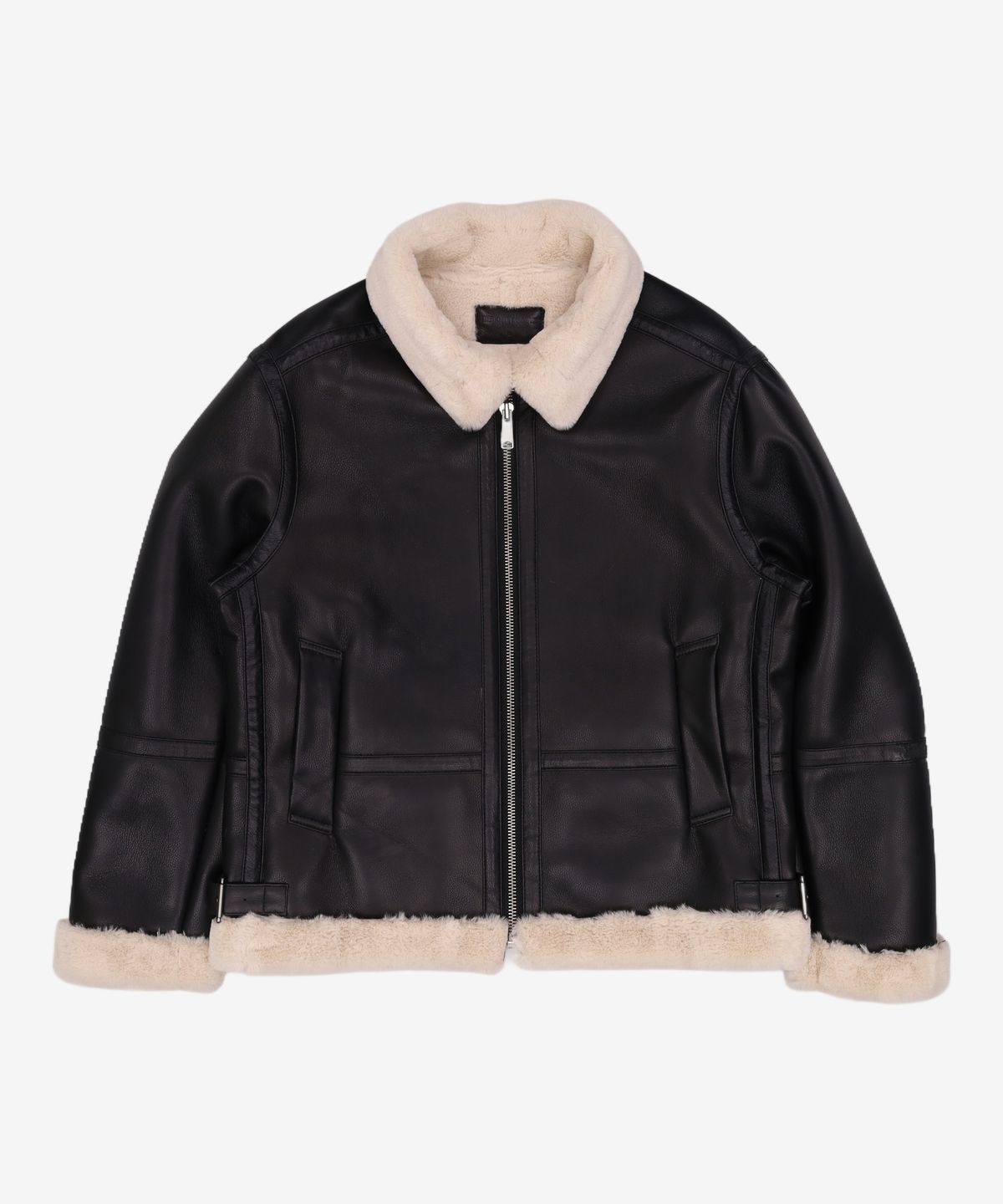 더니트컴퍼니(THEKNITCOMPANY) 에코 레더 무스탕 B-3 자켓 2color M