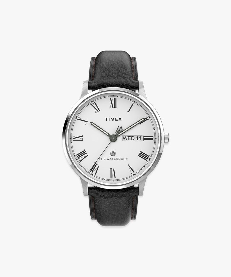 워터베리 클래식 데이데이트 가죽시계 40mm