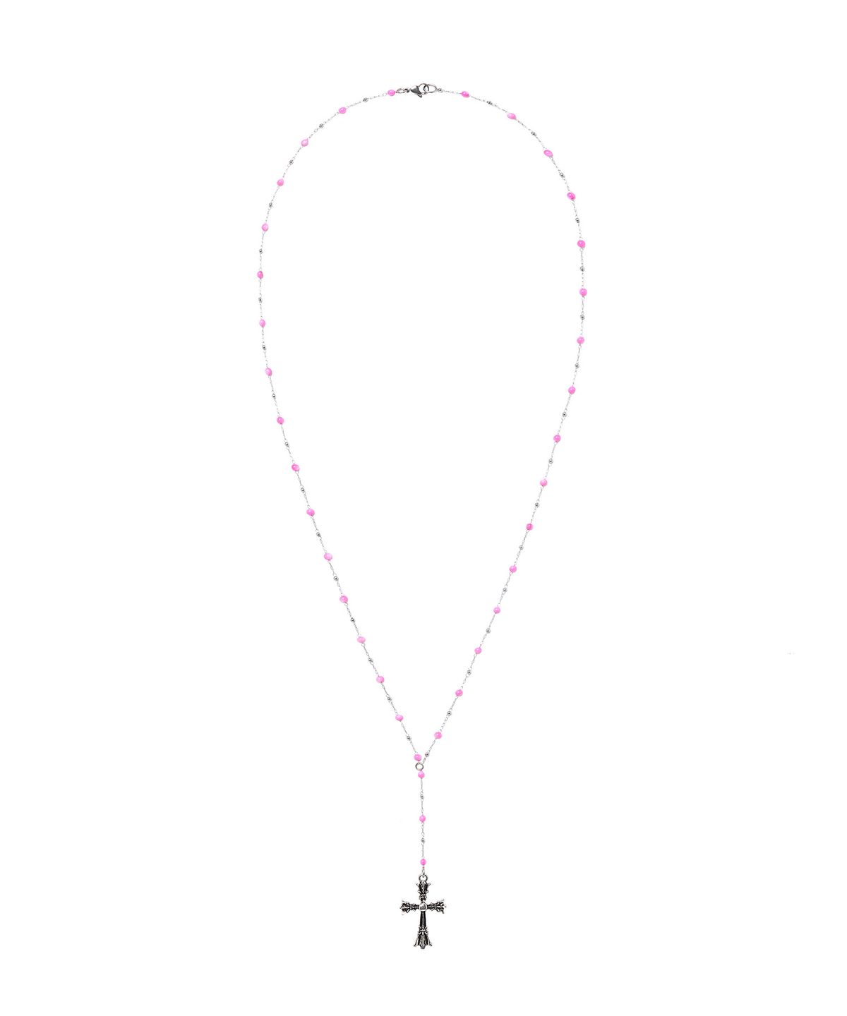 레씨토(LECYTO) Antique Mixxed Cross Necklace_[Pink]