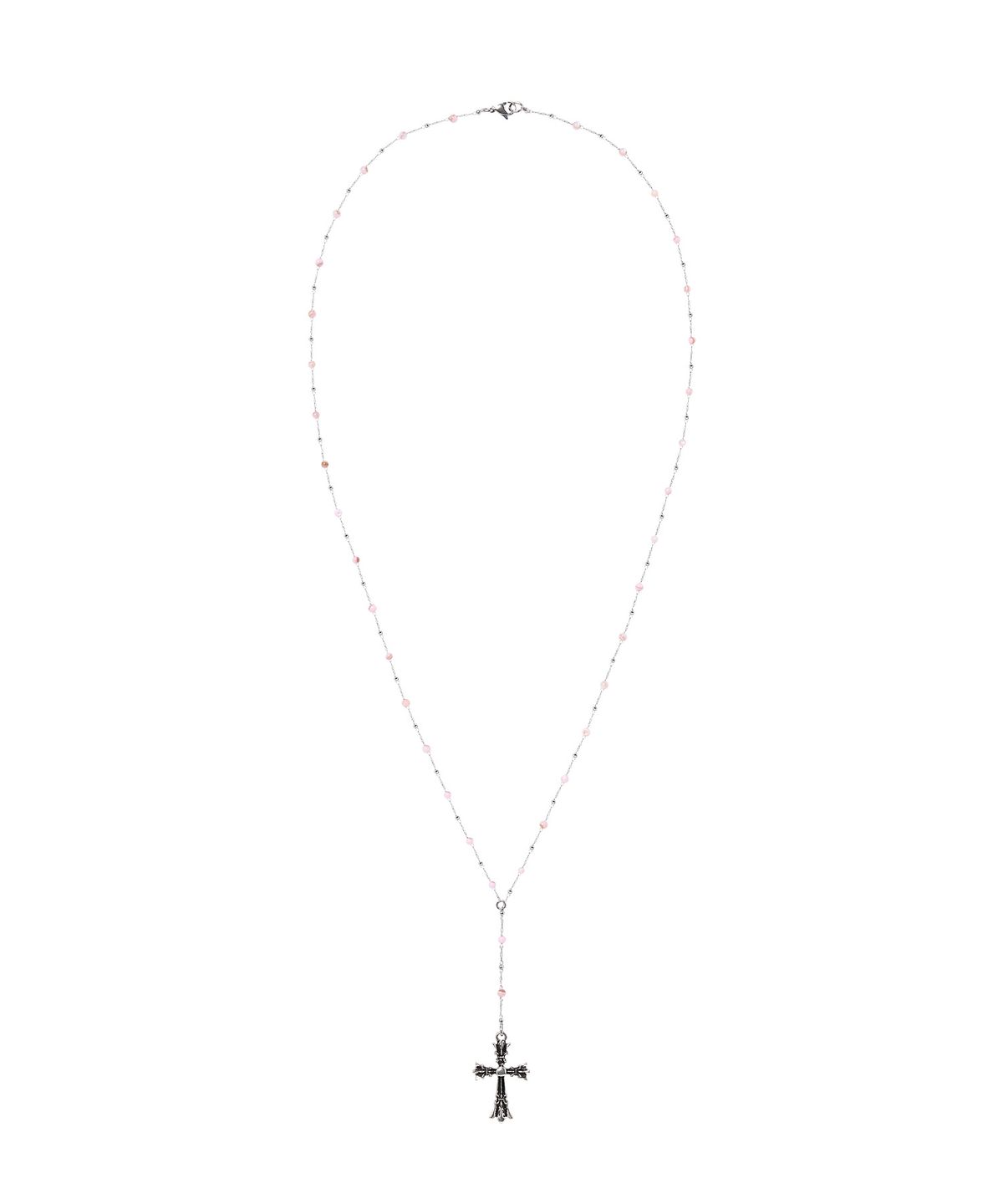 레씨토(LECYTO) Antique Mixxed Cross Necklace_[Rose Pink]