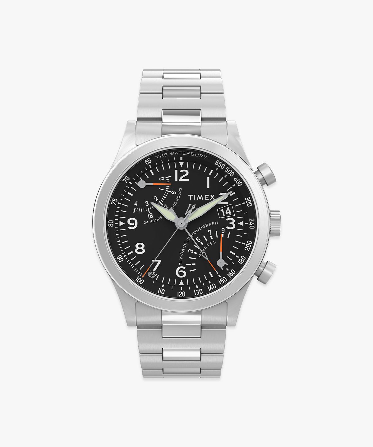 타이맥스(TIMEX) 워터베리 플라이백 크로노그래프 메탈시계 43mm