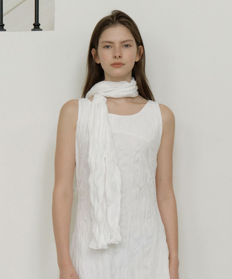 GIR WRINKLE SCARF WHITE