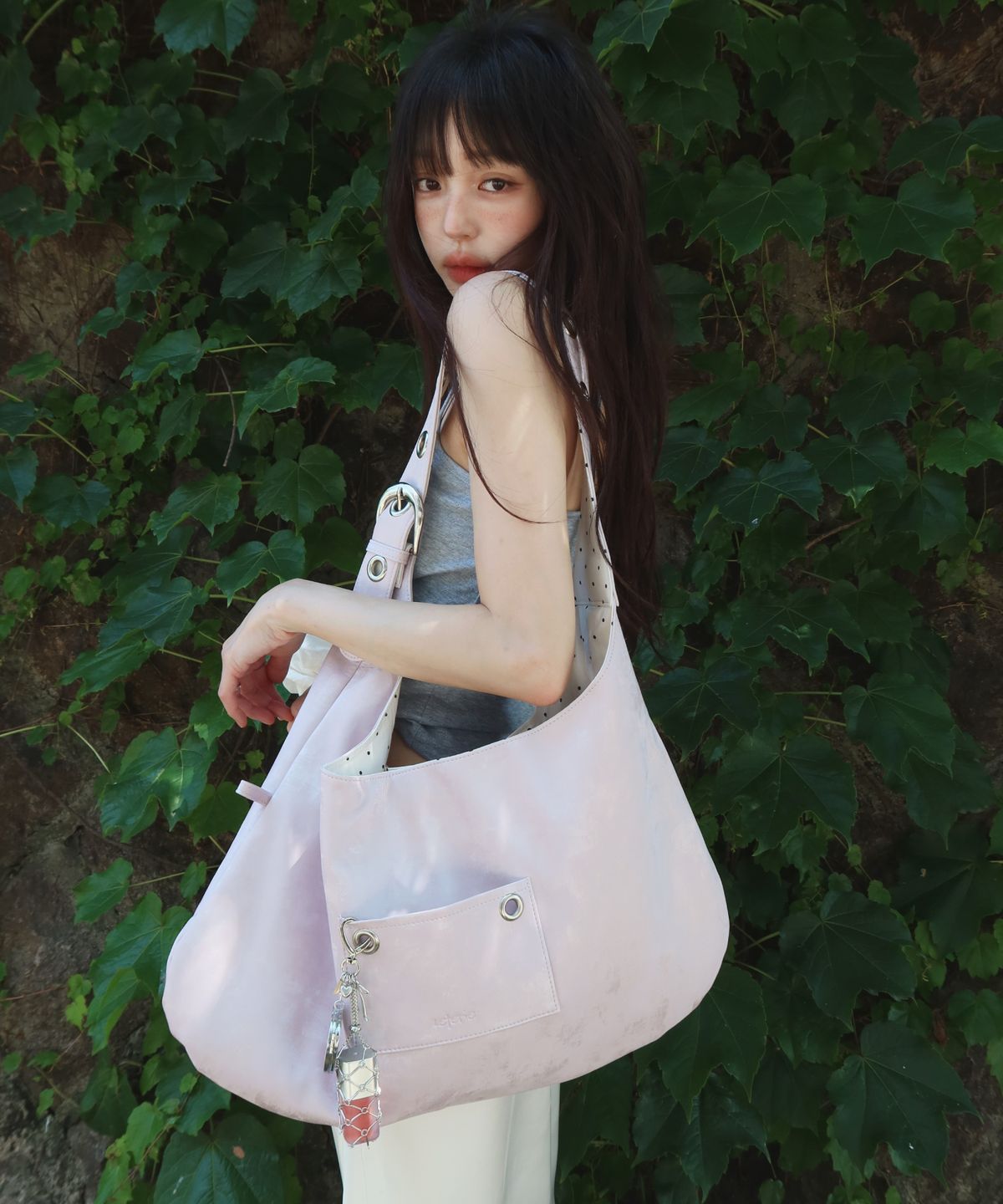 레터리(LETERIE) [SET]BUCKLE REVERSIBLE SHOULDER BAG + LETERIE LIP + KEYRING