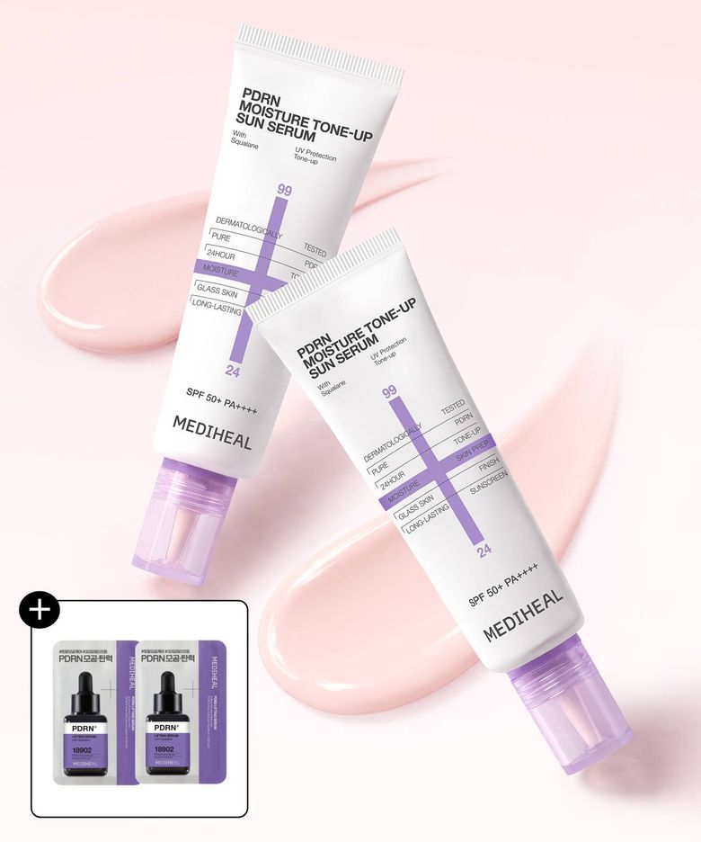 [2개] PDRN 톤업 선 세럼 (SPF 50+) 50g 2개