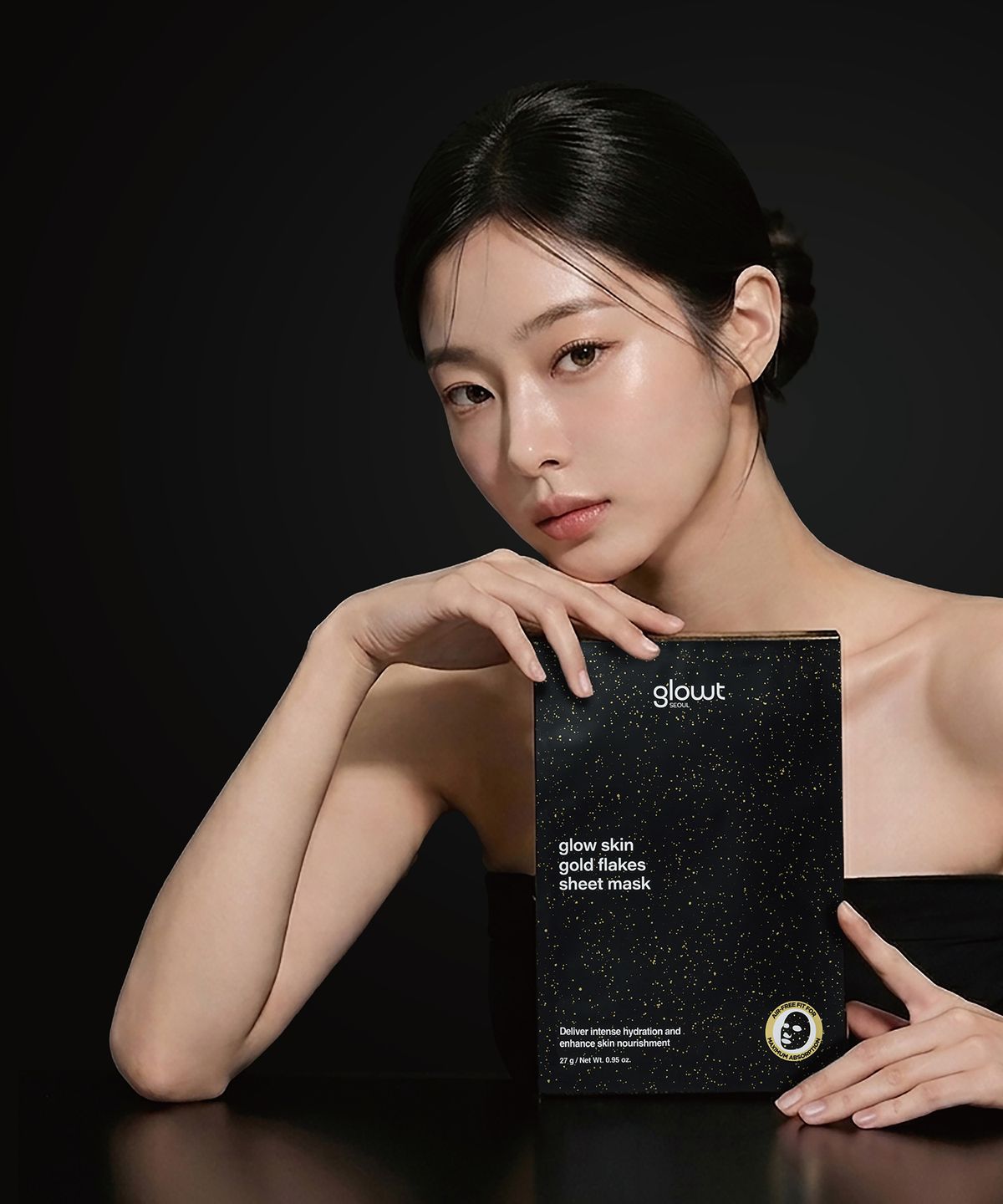 글로스앤글로우(GLOSS&GLOW) 글로우 스킨 골드 플레이크 시트 마스크 1P