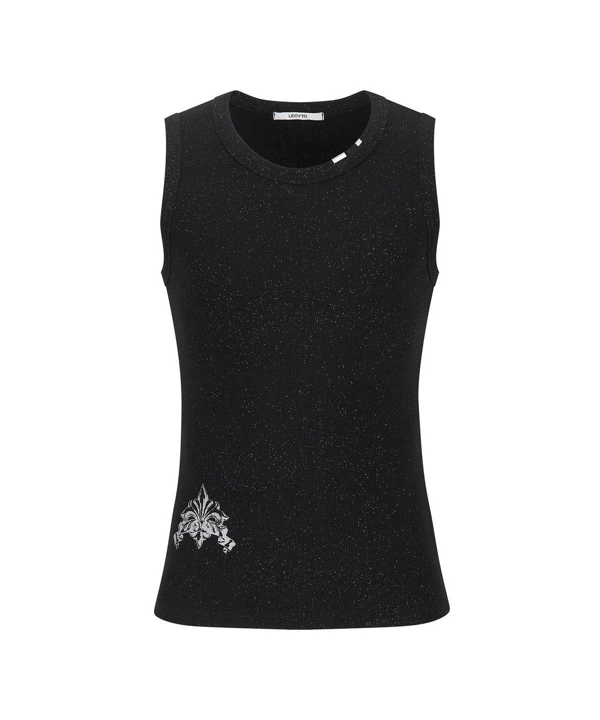 레씨토(LECYTO) Glitter Rib Sleeveless_[Black]