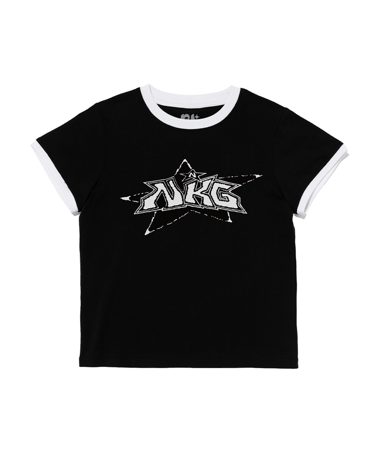뉴키치(NEWKITSCH) NKG STAR SLIM RINGER TEE (BLACK)