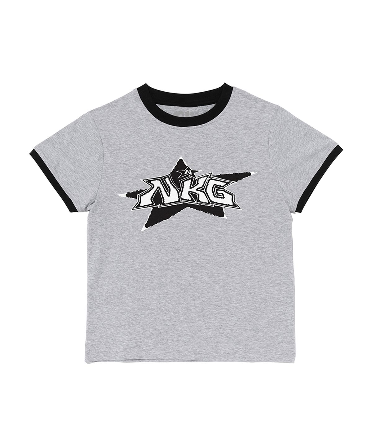 뉴키치(NEWKITSCH) NKG STAR SLIM RINGER TEE (MELANGE)
