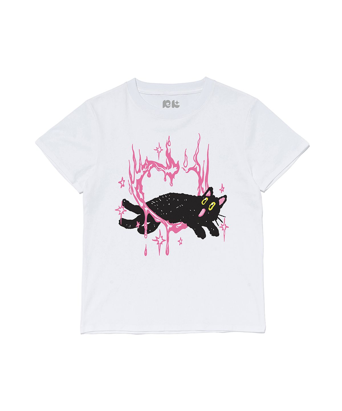 뉴키치(NEWKITSCH) CIRCUS CAT SLIM TEE (WHITE)
