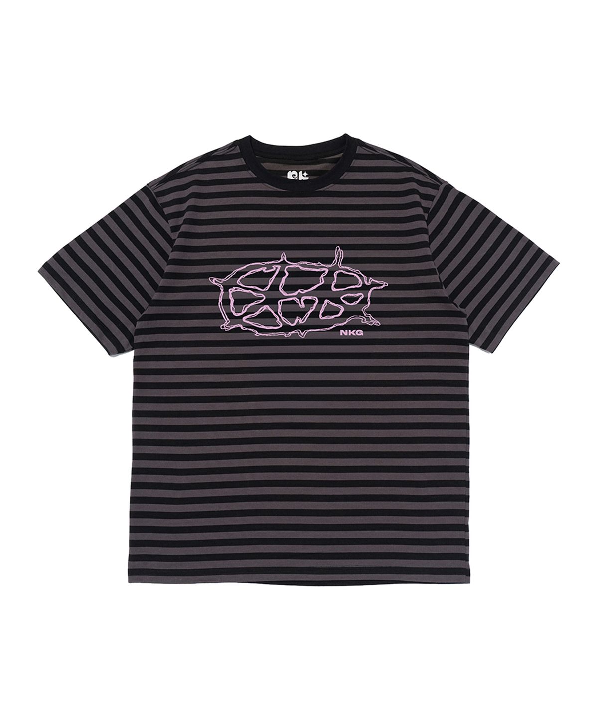 뉴키치(NEWKITSCH) DOUBLE STAR STRIPE SHORT SLEEVES (BLACK)