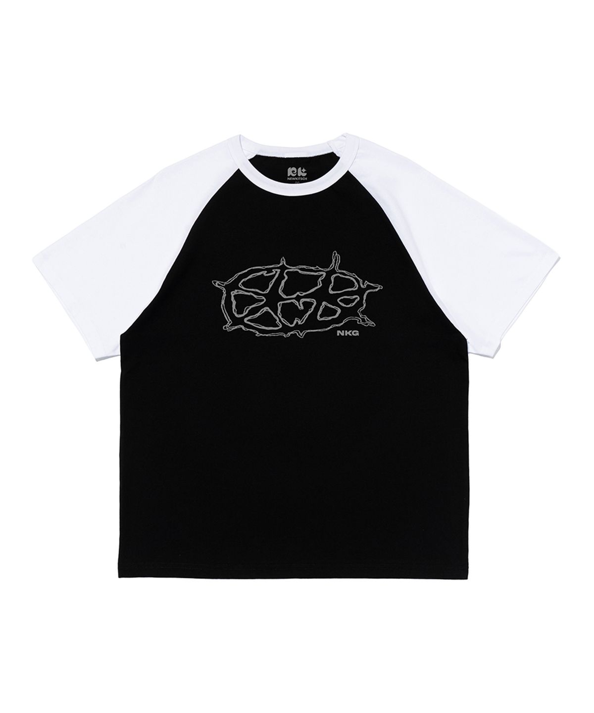 뉴키치(NEWKITSCH) DOUBLE STAR RAGLAN SHORT SLEEVES (BLACK)