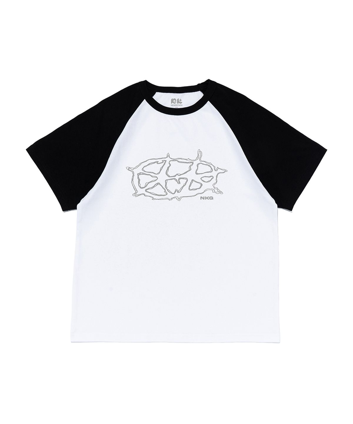 뉴키치(NEWKITSCH) DOUBLE STAR RAGLAN SHORT SLEEVES (WHITE)
