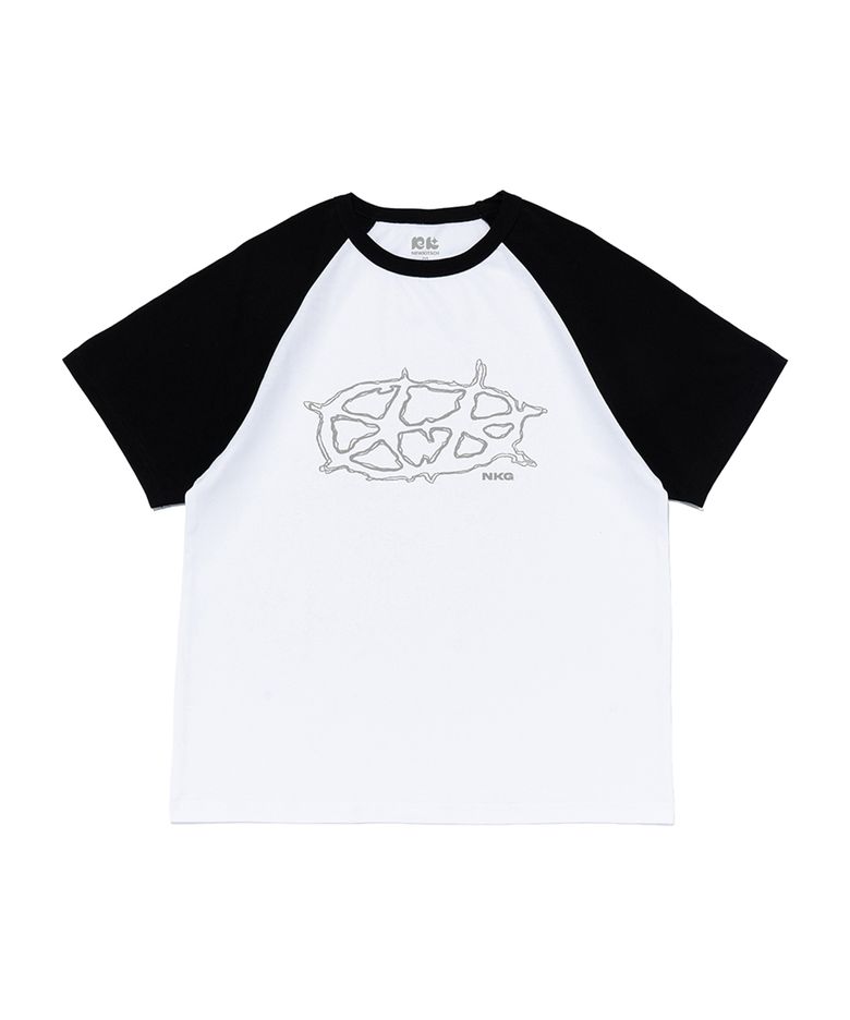 DOUBLE STAR RAGLAN SHORT SLEEVES (WHITE)