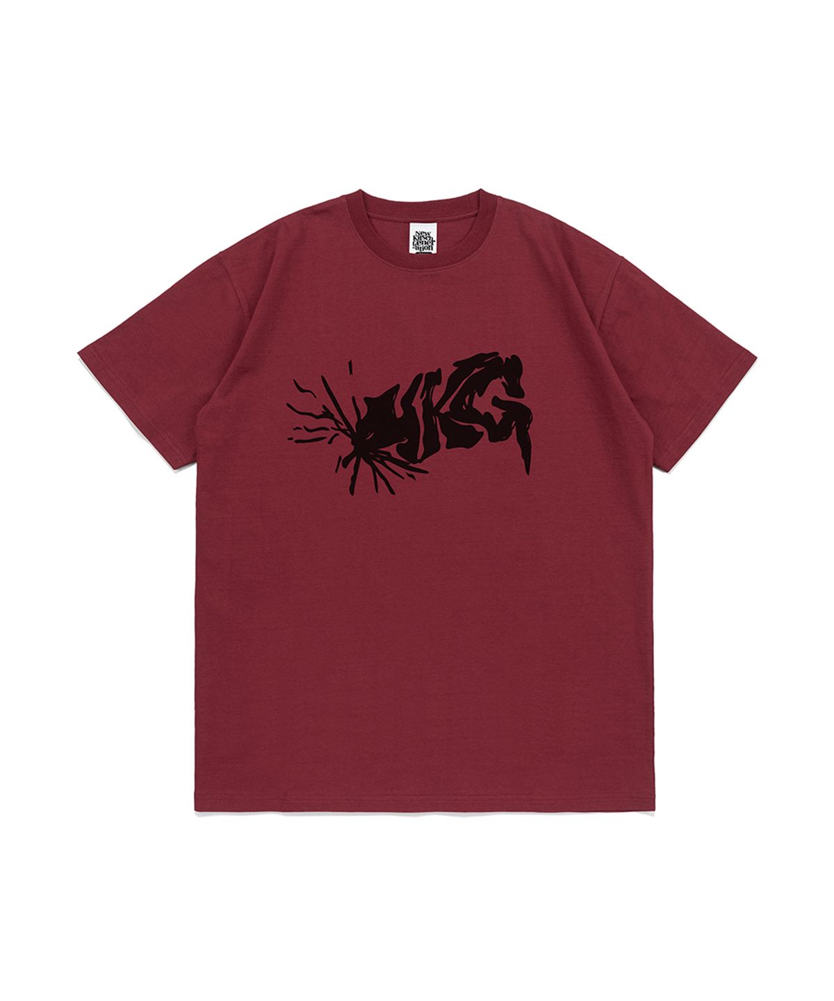 뉴키치(NEWKITSCH) CRACK NKG SHORT SLEEVES (BURGUNDY)