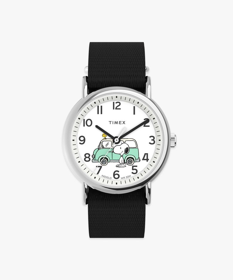 타이맥스 x 피너츠 위켄더 밴 남녀공용 손목시계 38mm