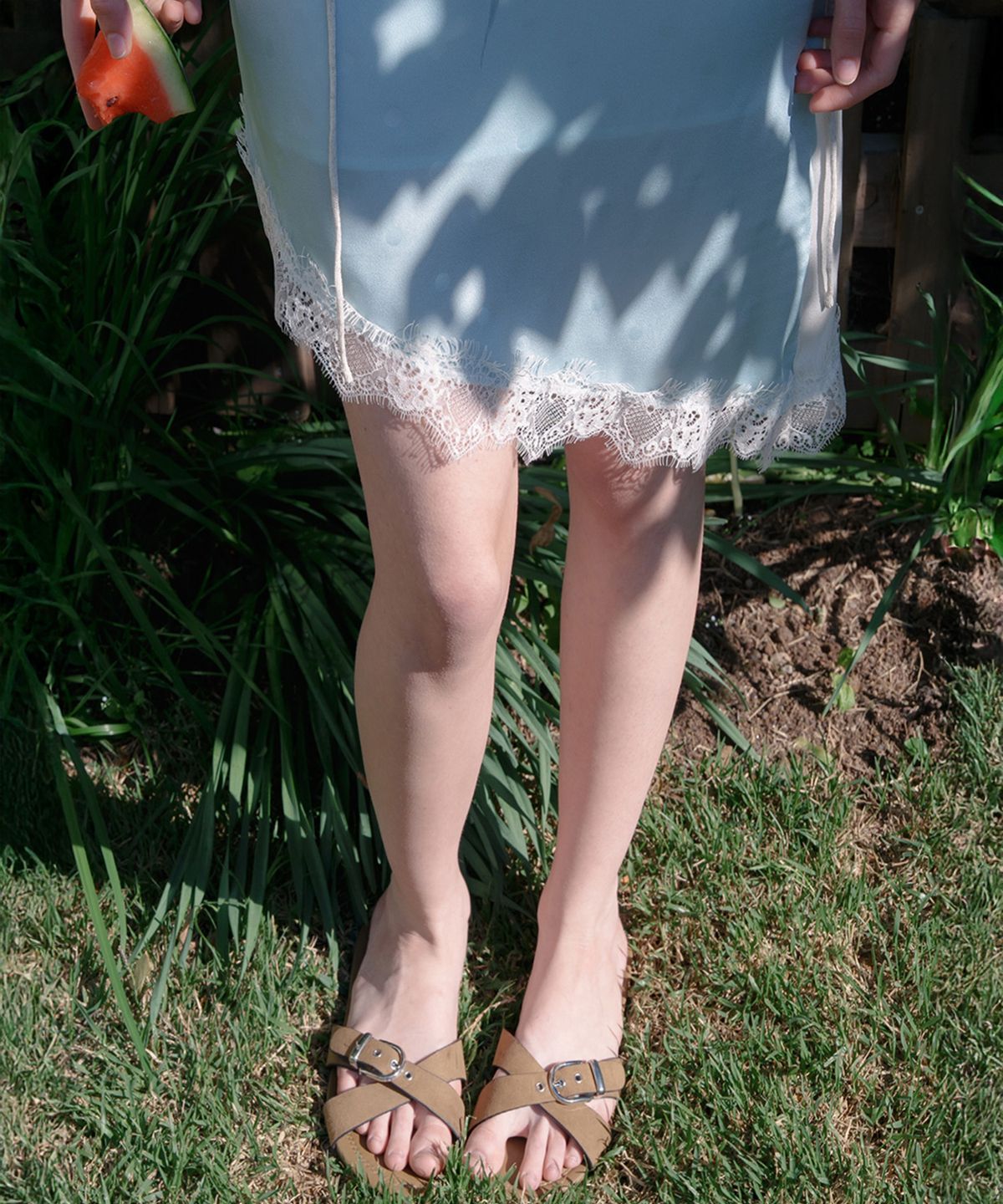 뮈르뮈르(MURMURE) 사코 사선레이스 도트 스커트_Saco Dot Skirt