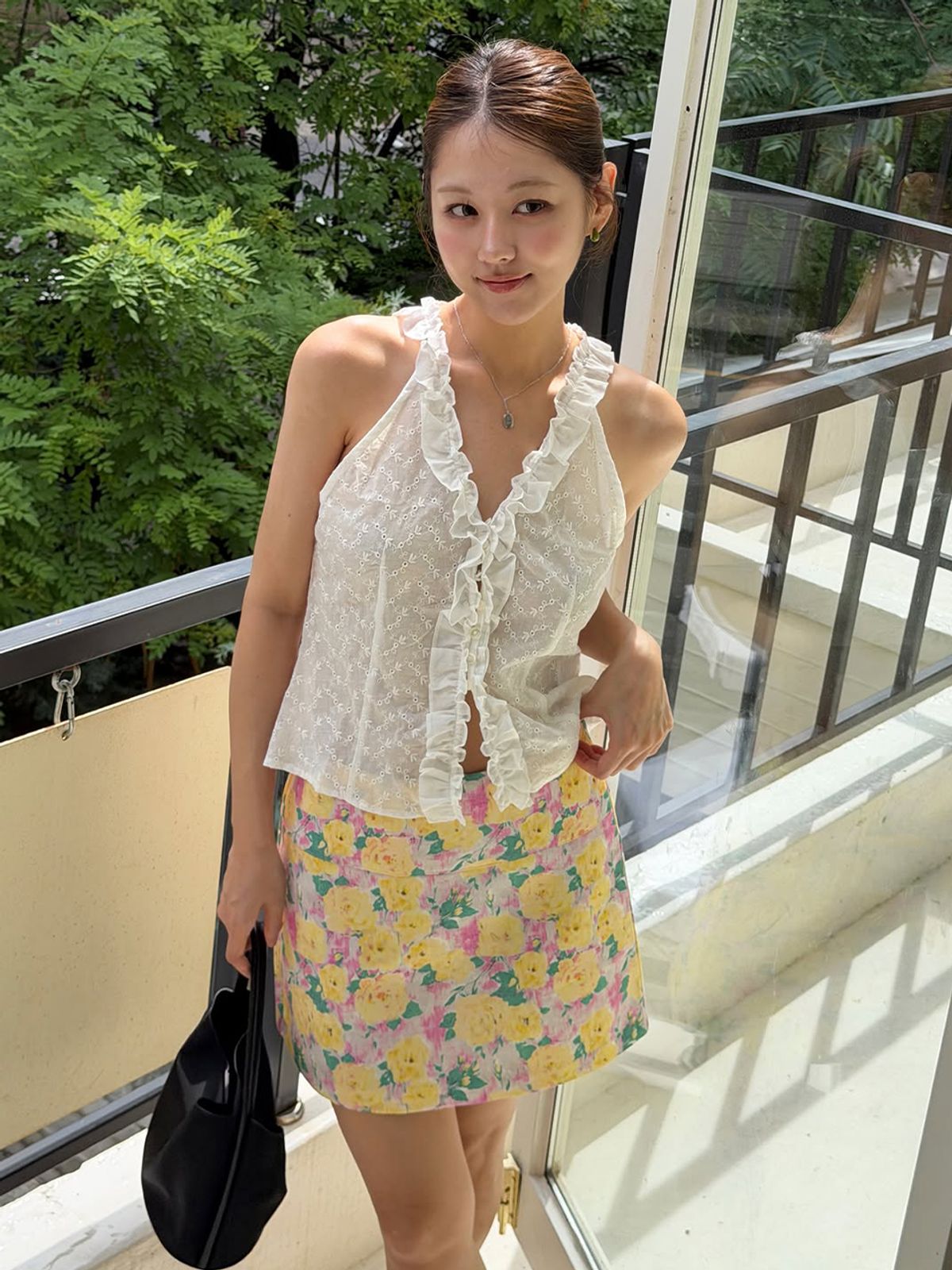 뮈르뮈르(MURMURE) [2차]렌브리 펀칭 홀터 블라우스_Renbri Blouse