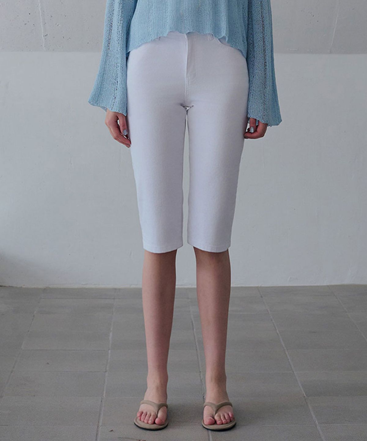 슬로우롤리(SLOWLOLLI) Mono capri pants_2 Colors