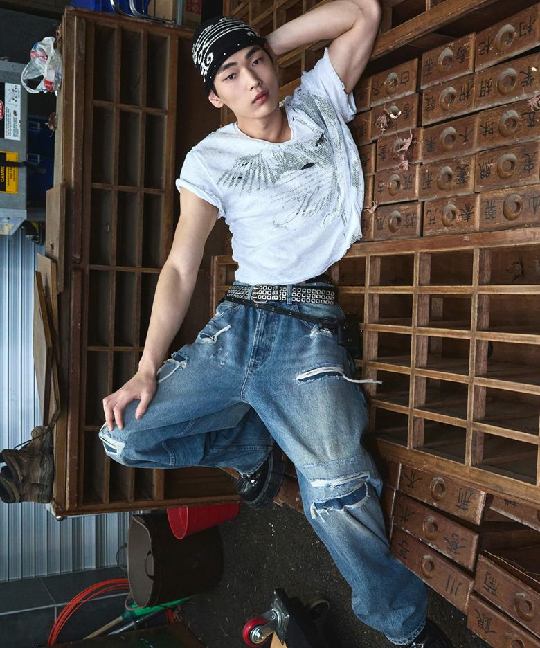 Veil Mesh Layered T-Shirt_[White]