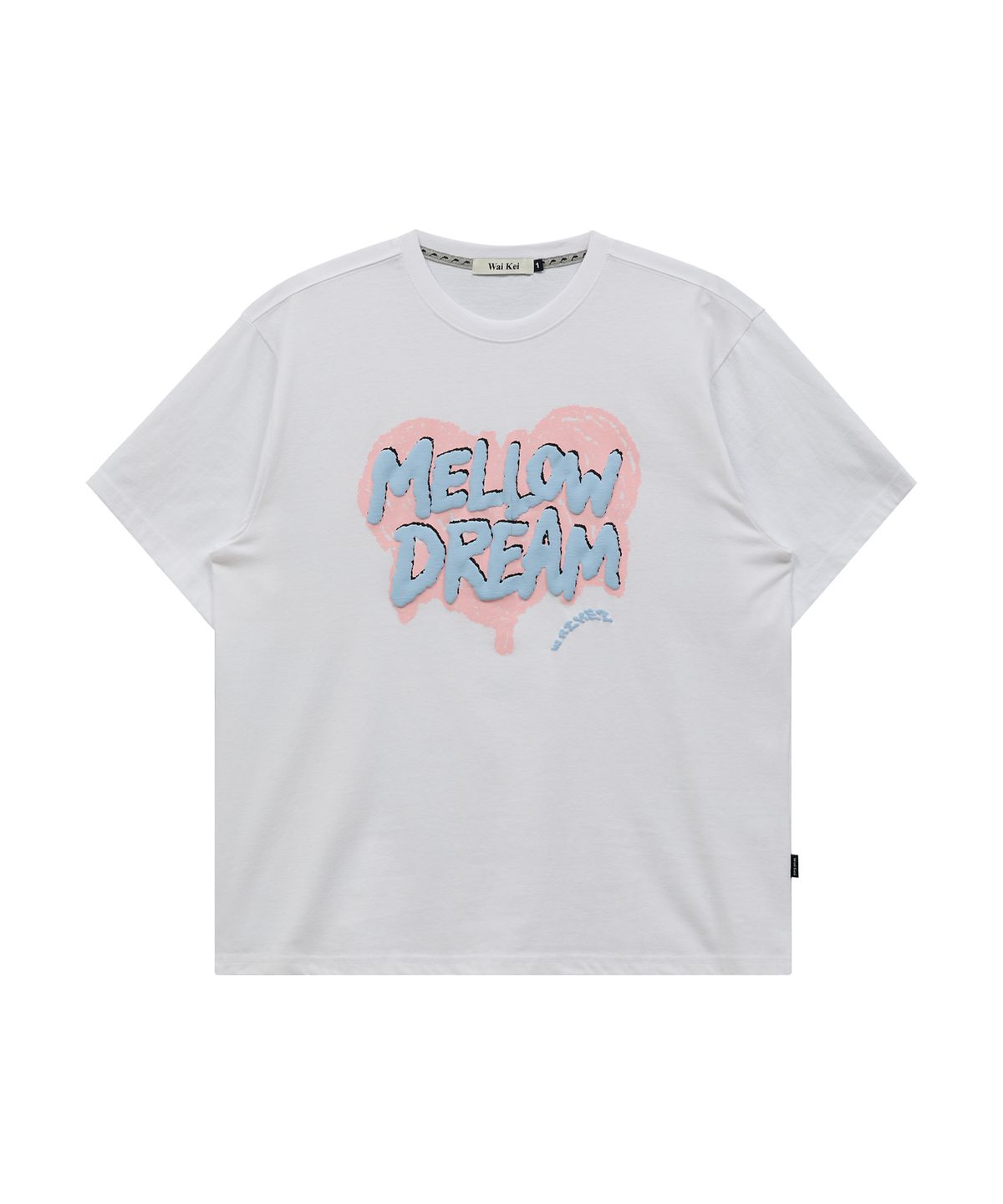 와이케이(WAIKEI) MELLOW DREAM 스케치 하트 반팔티셔츠 화이트