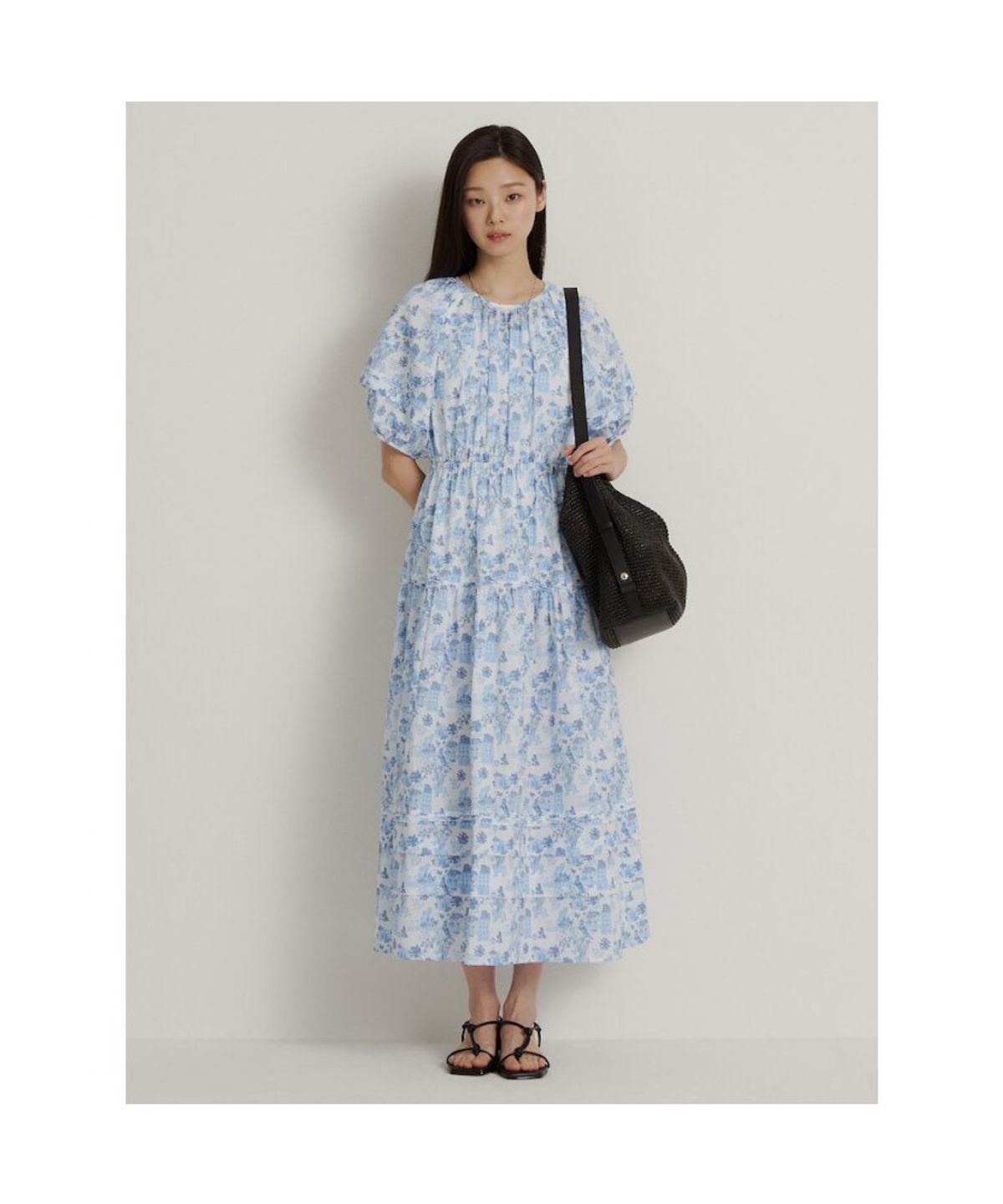 빈폴 레이디스(BEANPOLE LADIES) [다리아송] 올오버 원피스  스카이 블루 (BF6571K01Q)