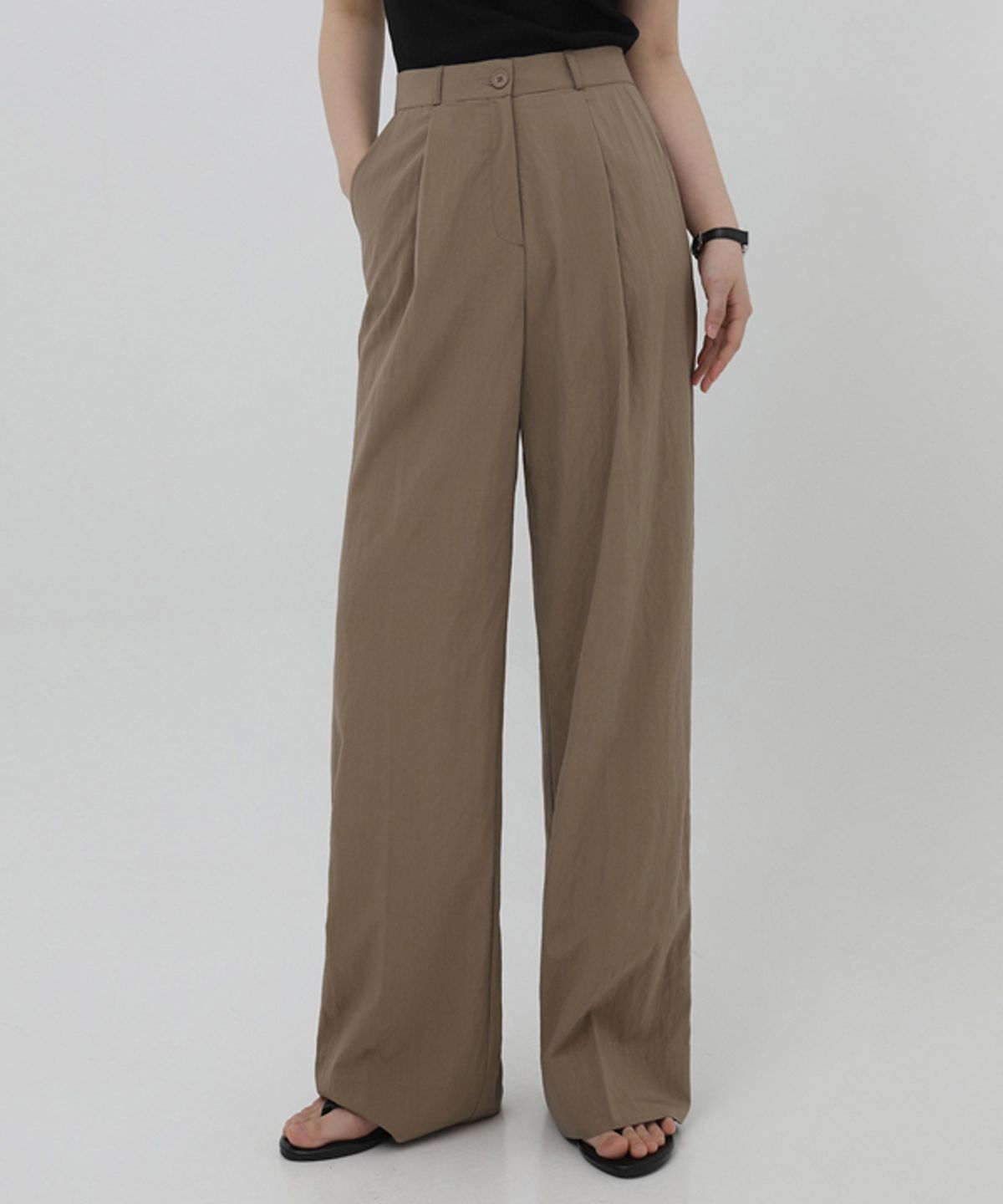엘뮤즈(LMUSE) [150.160ver] WIDE SLACKS.011 -coolrayon70/2color/3size