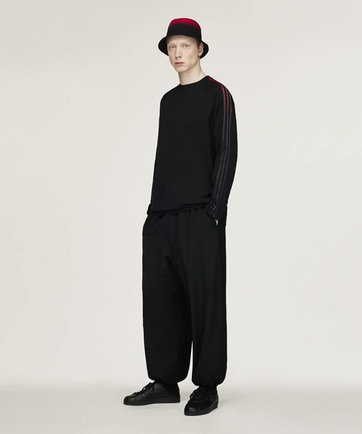 와이쓰리(Y-3) (U) 오버사이즈 그라디언트 3S 롱 슬리브 티셔츠 블랙 OVS GRD 3S LS T BLACK
