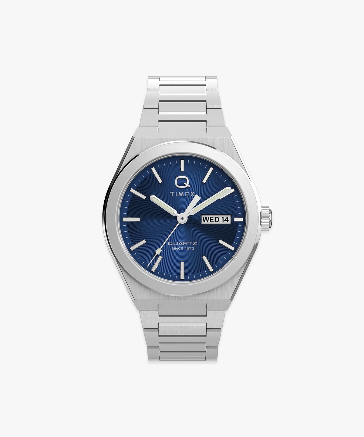 타이맥스(TIMEX) Q TIMEX 컨티넨탈 데이데이트 블루다이얼 메탈시계 39mm