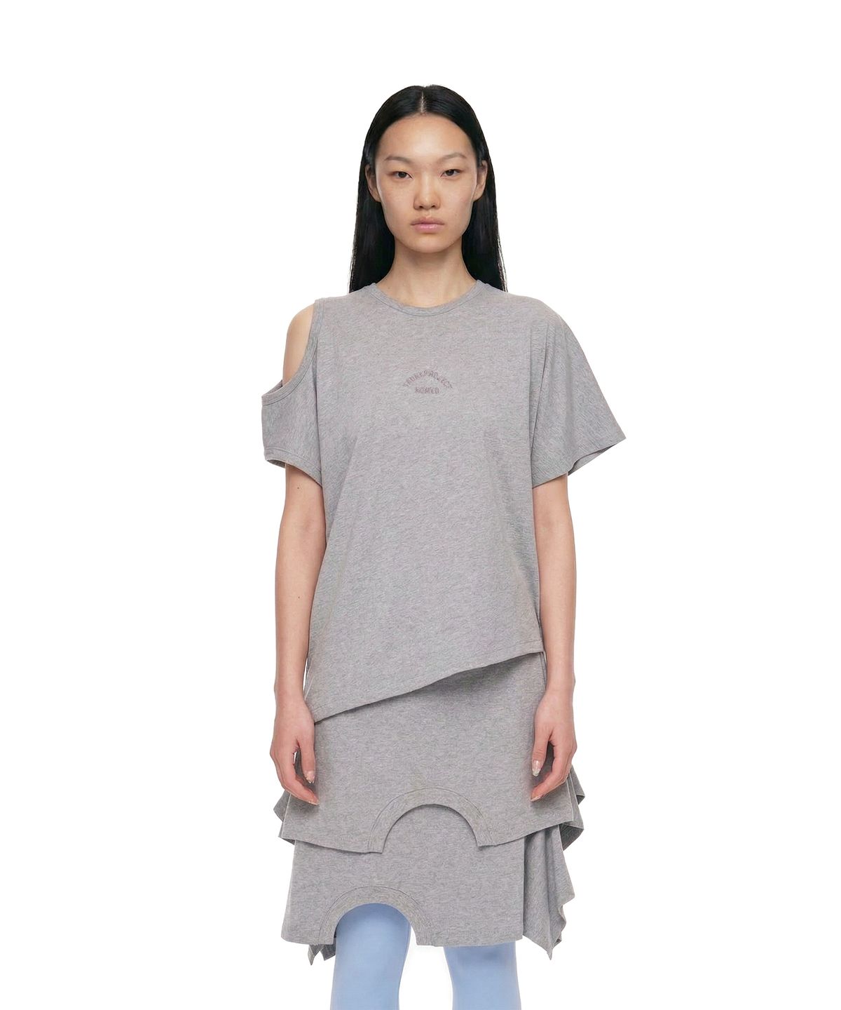 트렁크프로젝트(TRUNK PROJECT) Two-Way Crewneck T-Shirt_Grey