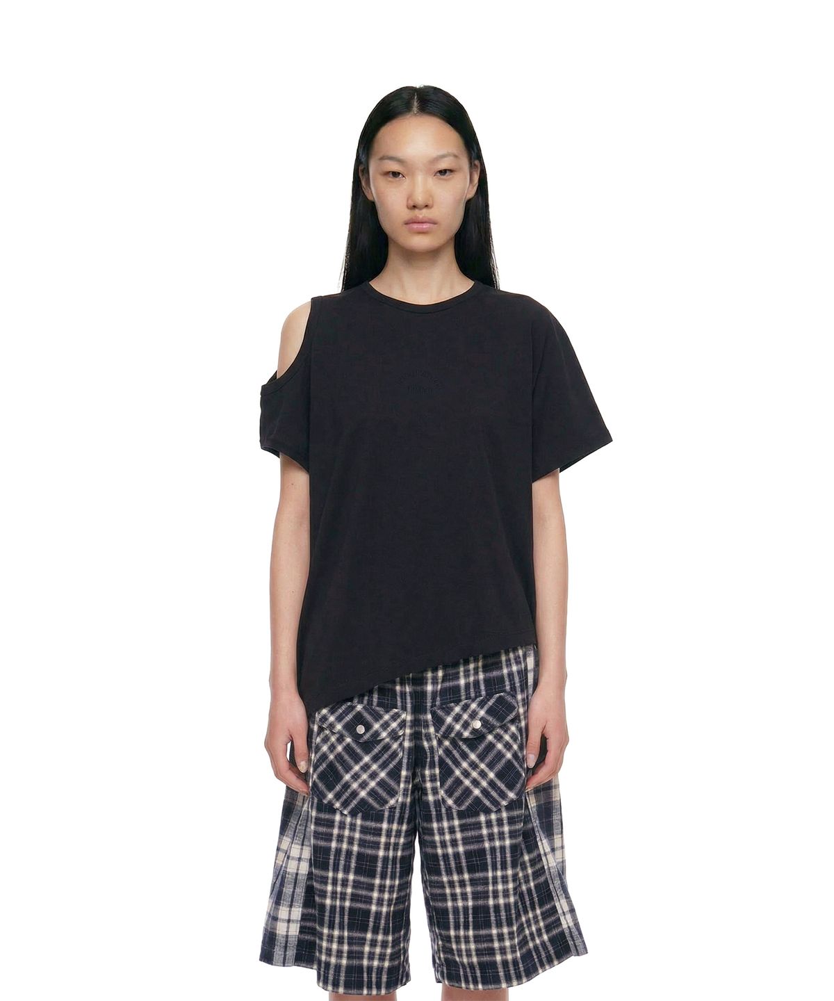 트렁크프로젝트(TRUNK PROJECT) Two-Way Crewneck T-Shirt_Black