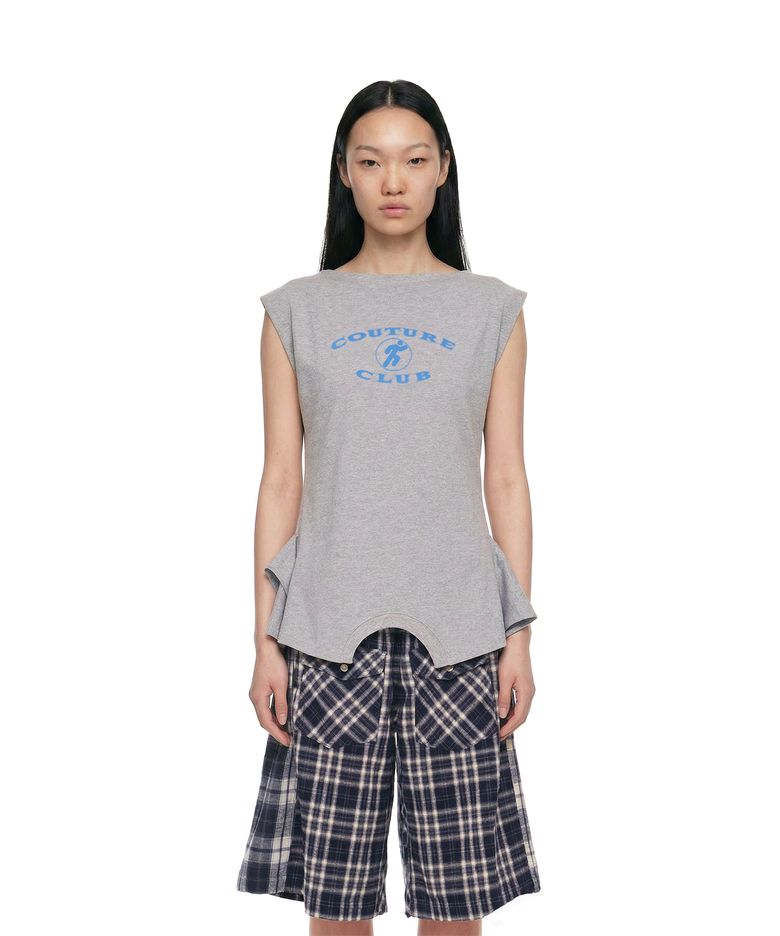 Upside Down Logo T-Shirt_Grey