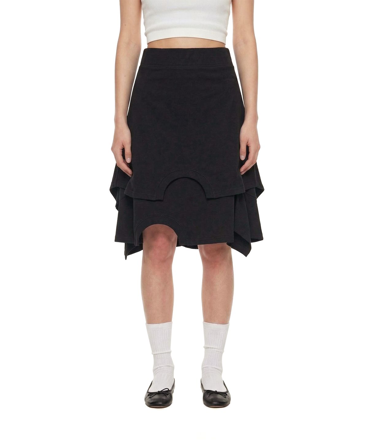 트렁크프로젝트(TRUNK PROJECT) Upside-Down Midi Skirt_Black