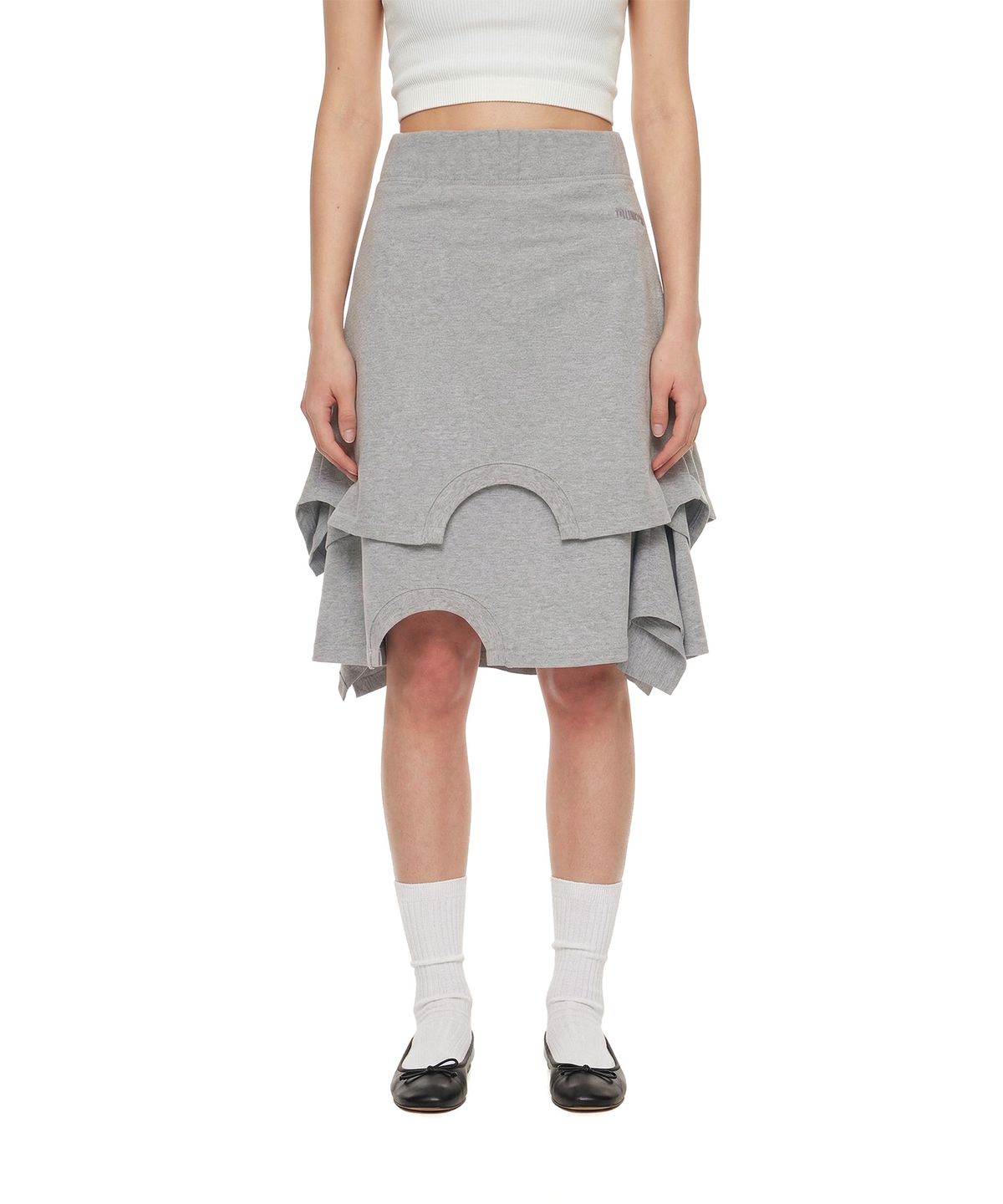 트렁크프로젝트(TRUNK PROJECT) Upside-Down Midi Skirt_Grey