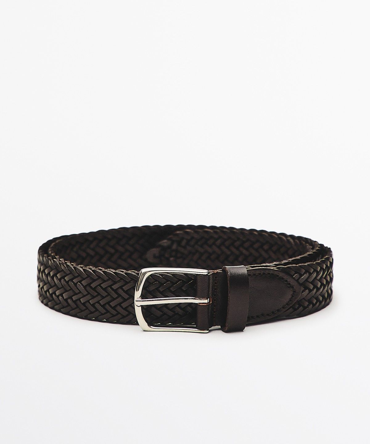 마시모두띠(MASSIMO DUTTI) 브레이디드 나파 가죽 벨트