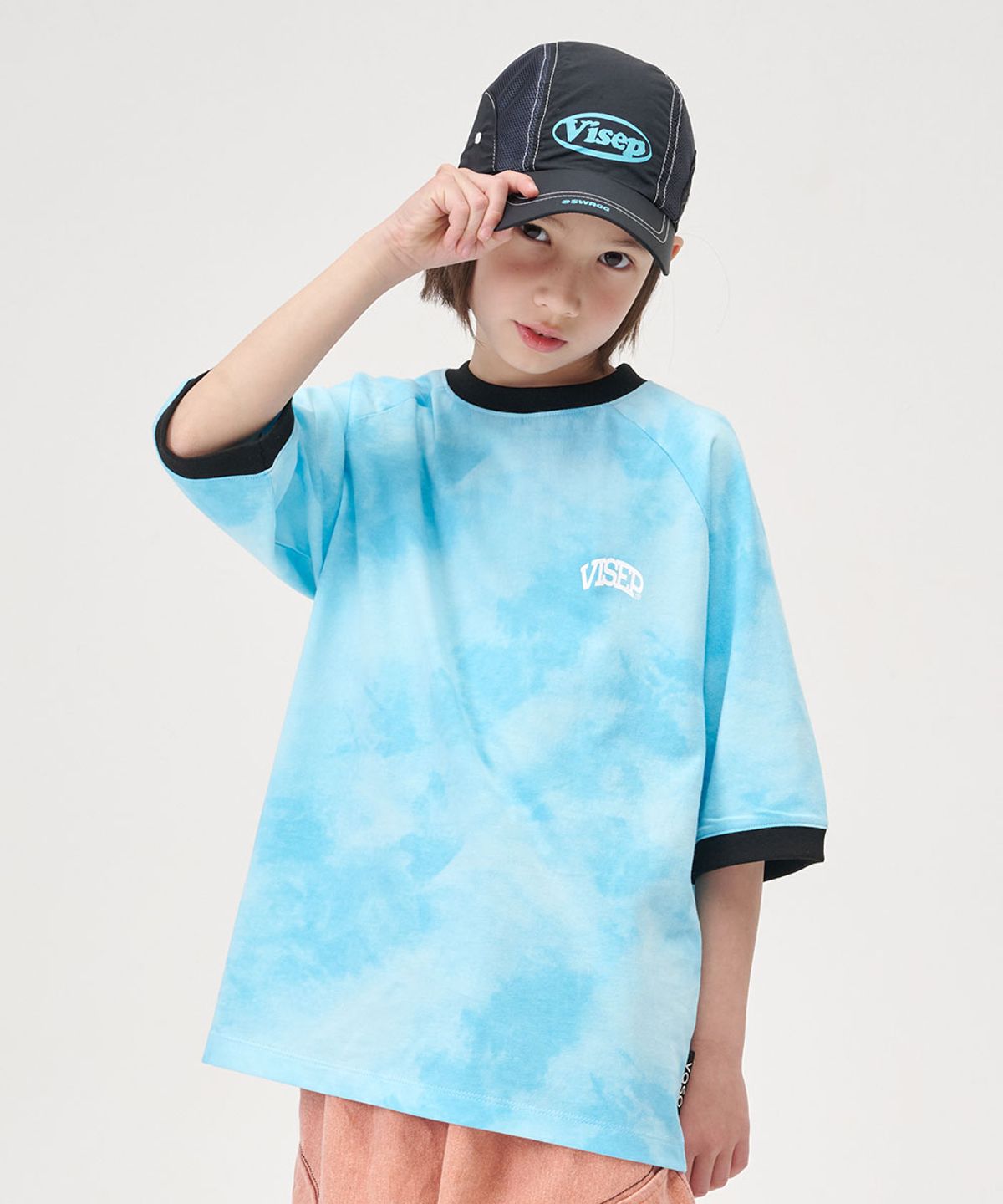 비아셉템버(VIASEPTEMBER) 루아나 하프 티셔츠 스카이블루