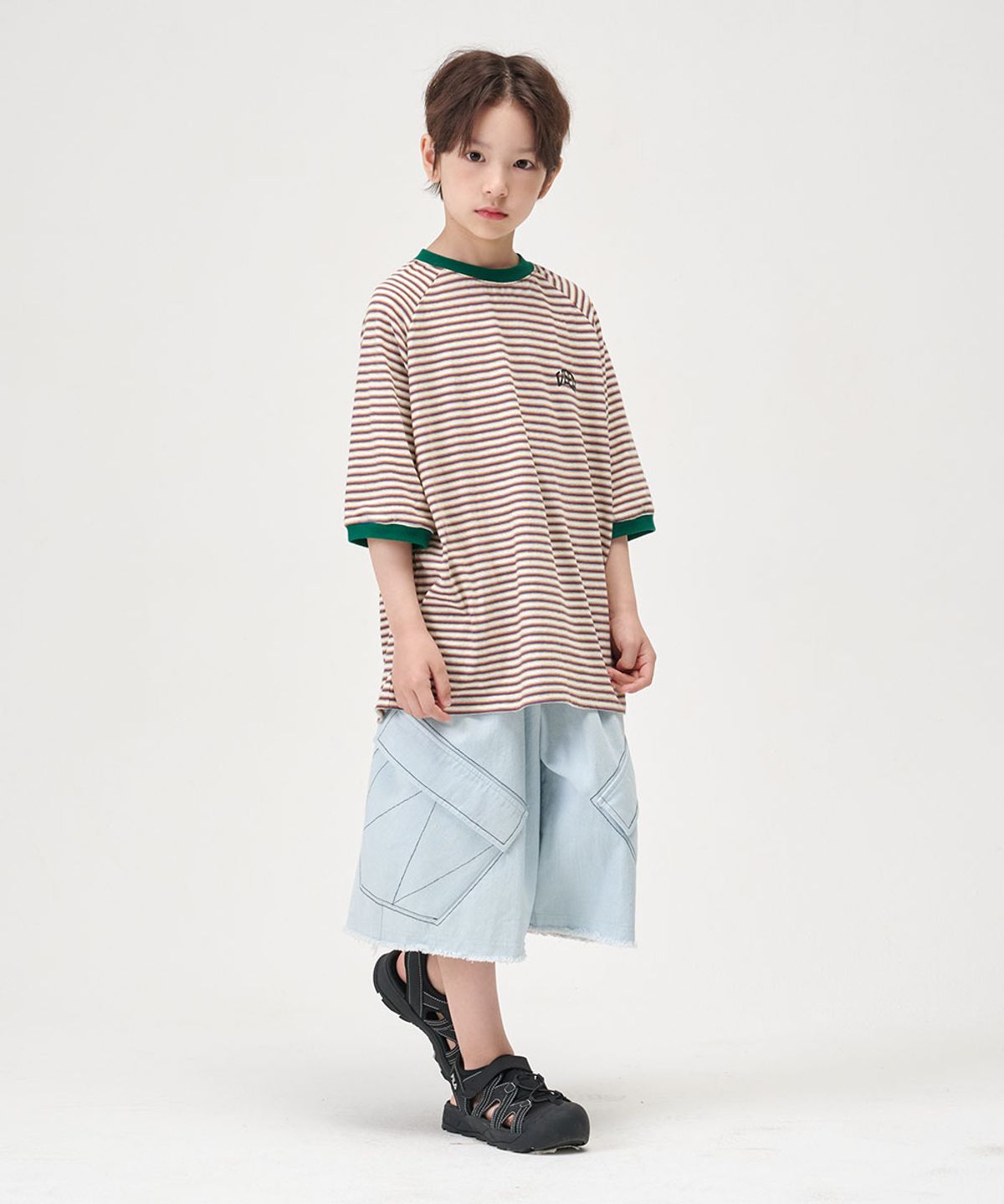 비아셉템버(VIASEPTEMBER) 스탠 카고 버뮤다 팬츠 아이스블루