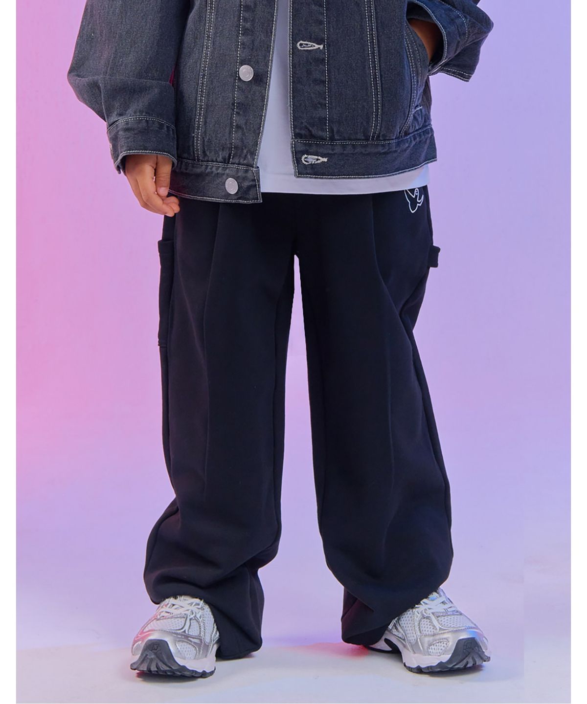 마크곤잘레스 키즈(MARK GONZALES KIDS) 엔젤 포켓 핀턱 팬츠_블랙_MG61PJ04BK