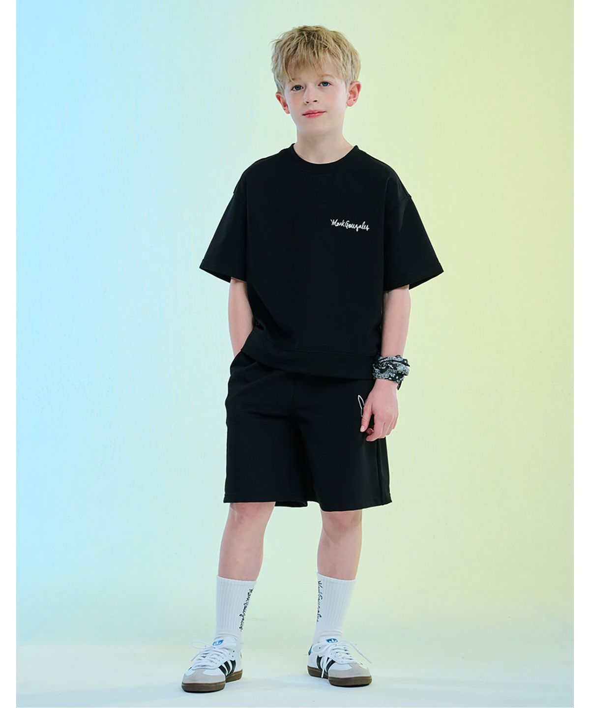 마크곤잘레스 키즈(MARK GONZALES KIDS) 마곤 맨투맨 셋업_블랙_MG62UP02BK