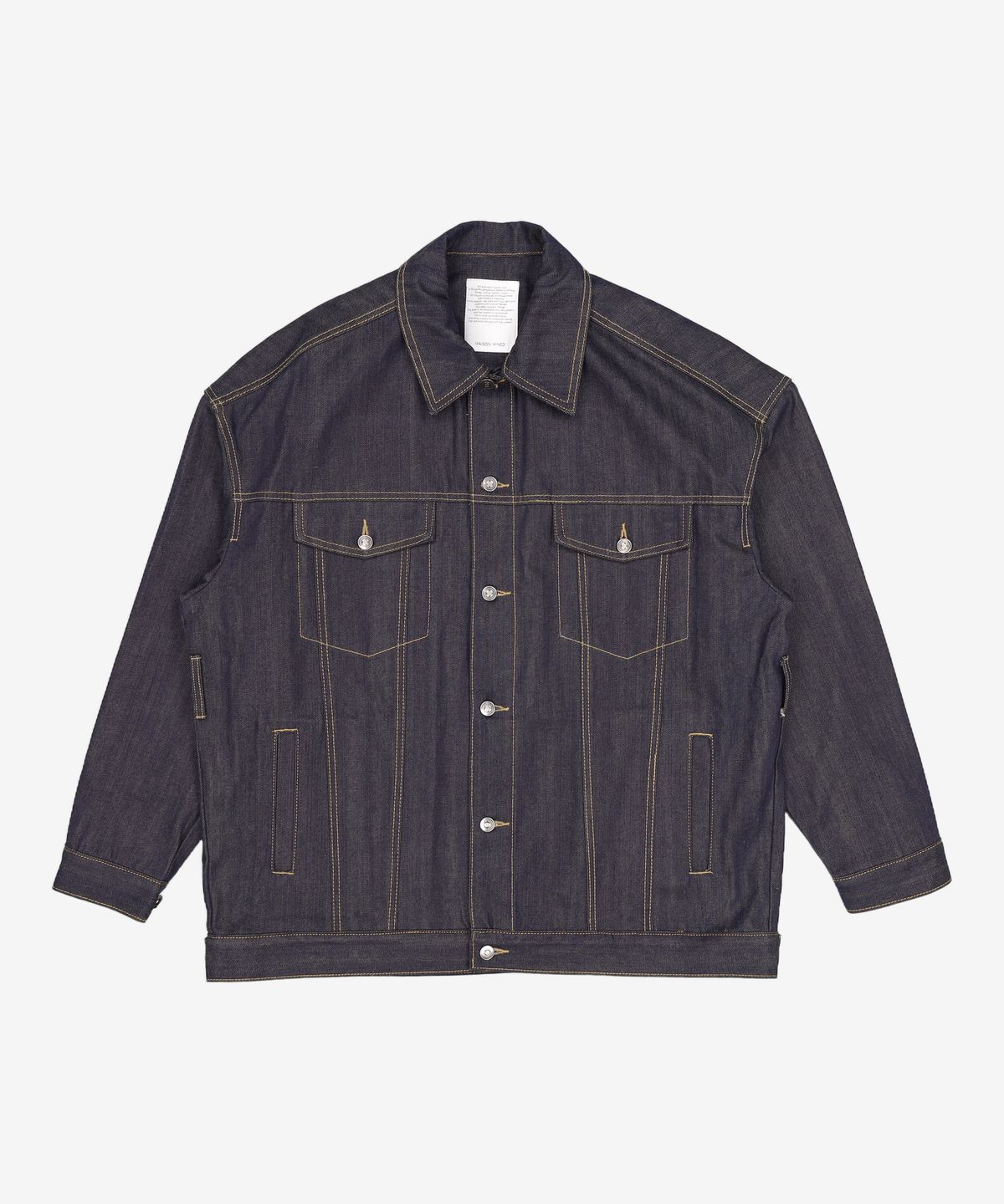 메종미네드(MAISON MINED) CARBON INDIGO BELTED DENIM TRUCKER L
