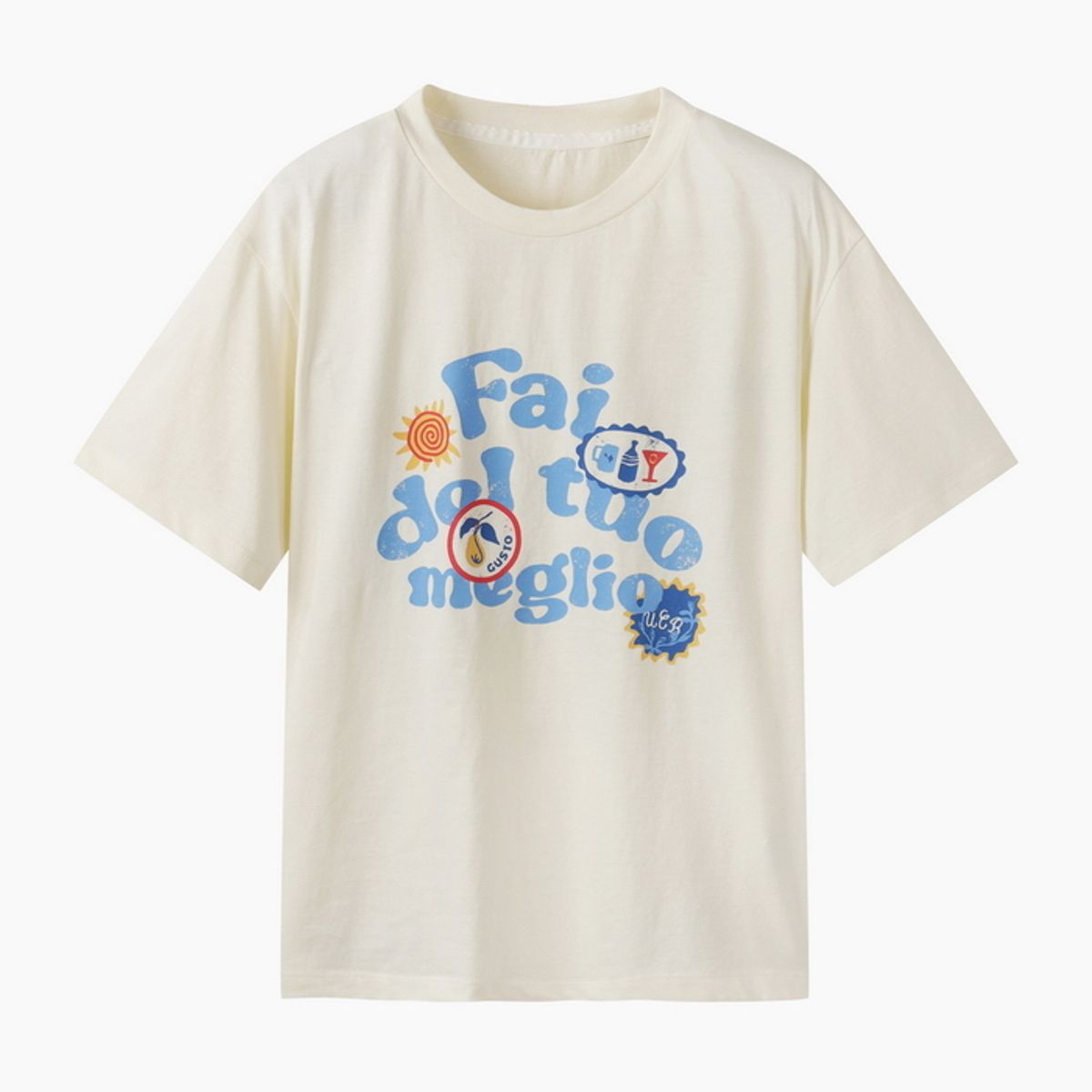 베네통(BENETTON) 프린팅 소프트 반팔 티셔츠_BATSE3631IV