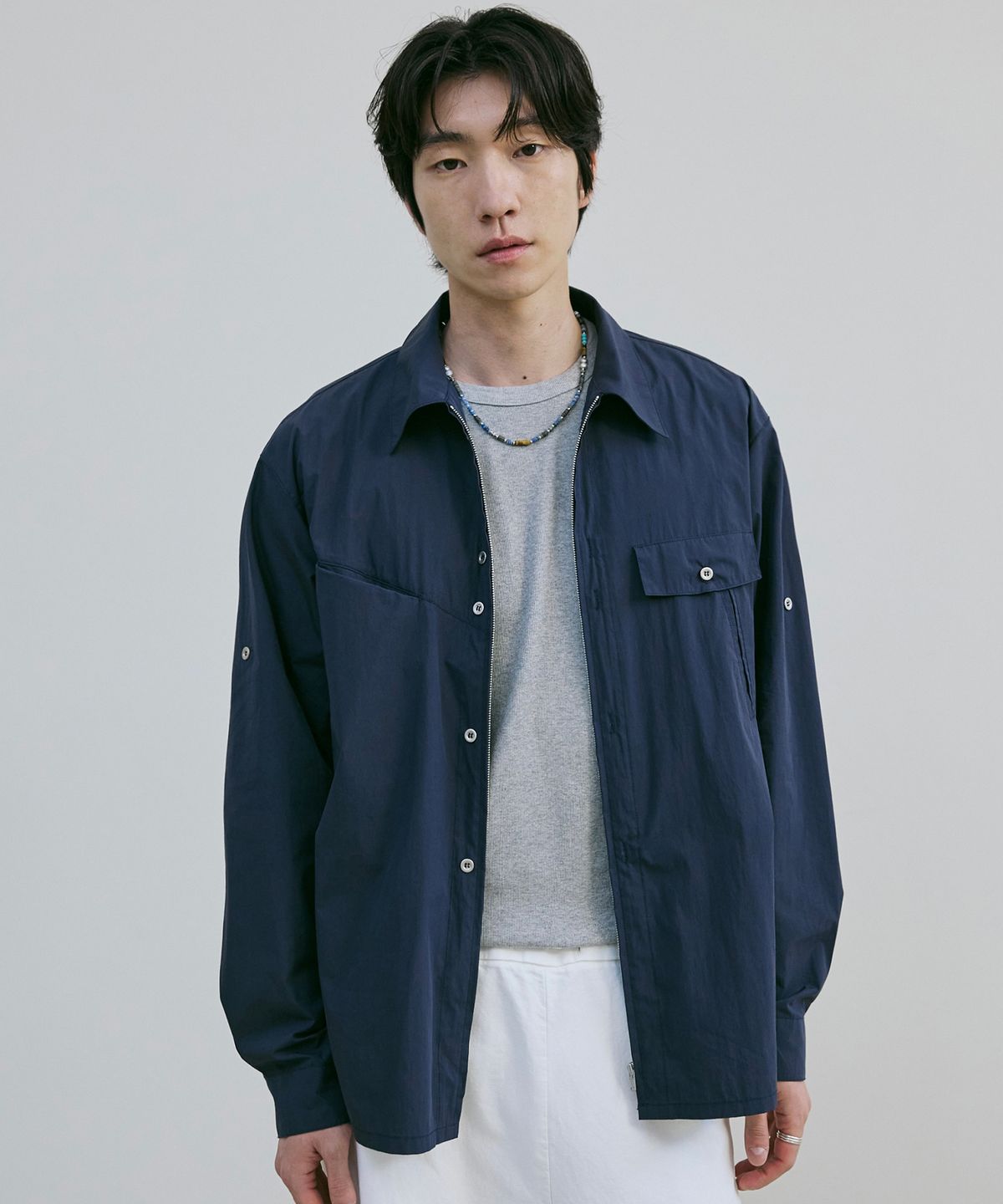 베르드누아(BER DE NOIR) 에어 폴드 셔츠 자켓(네이비)