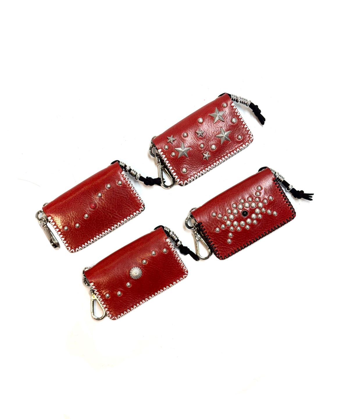 페이즈(FAZE) X CARD WALLET - RED 4STUDS TYPE