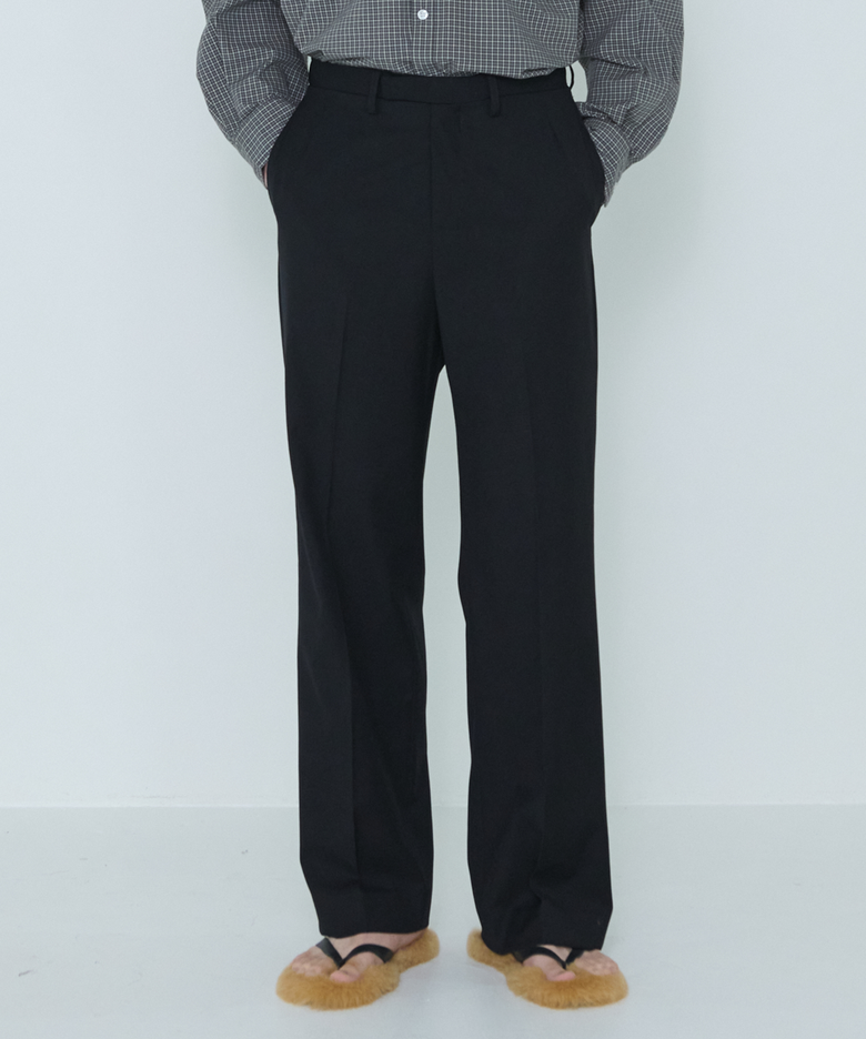 Refine Black Straight Wide Slacks Black